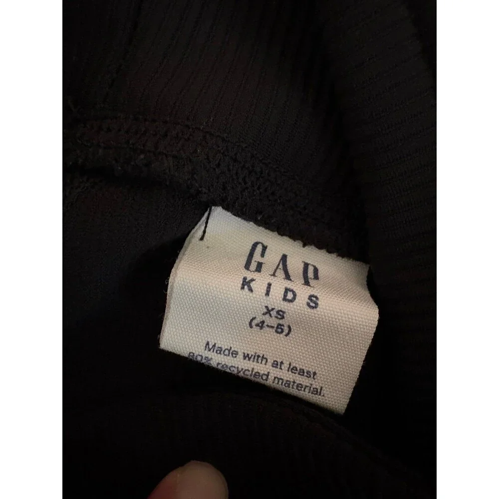 Gap Kids Ribbed Bike Shorts, Black and Coral, Size 4T
